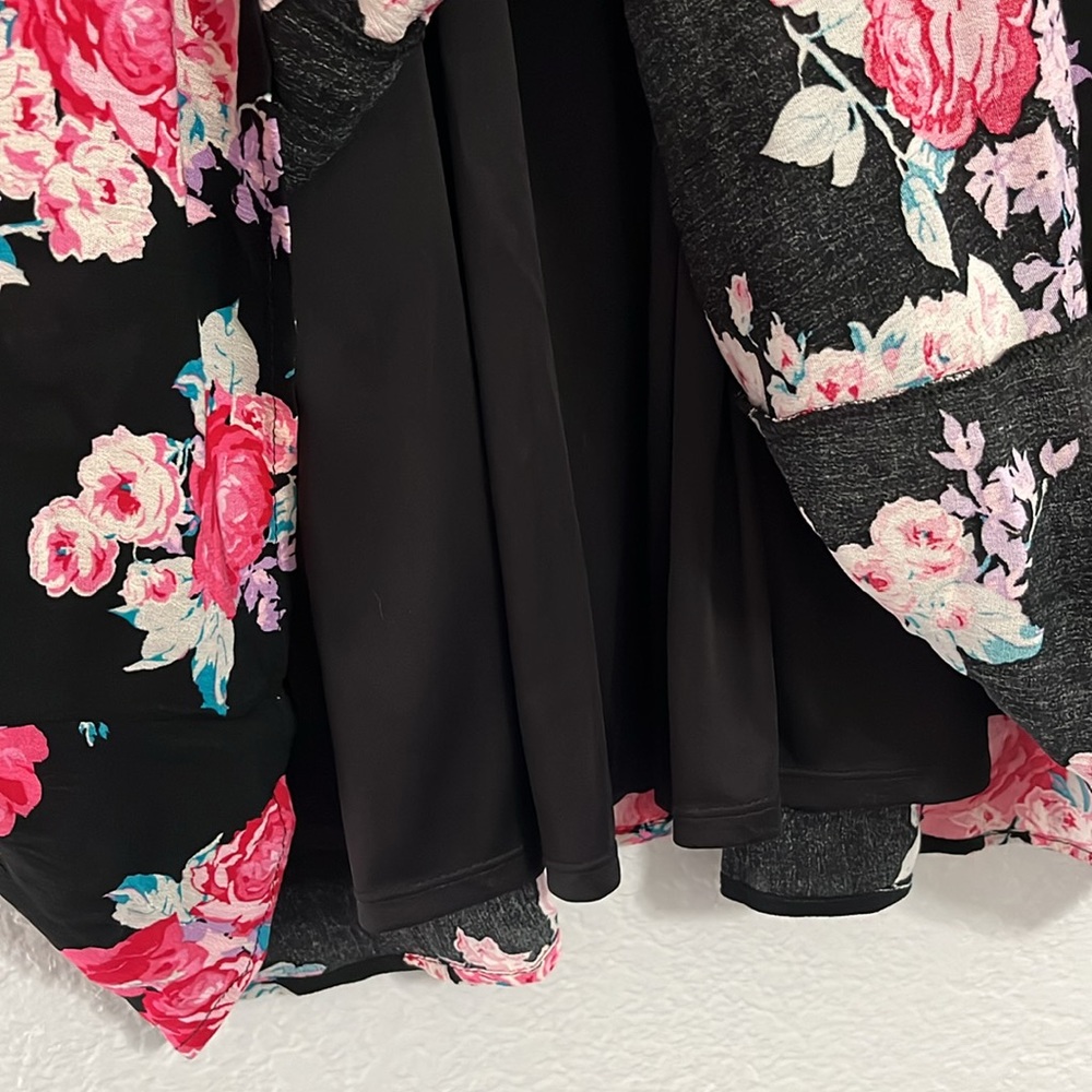 Torrid Floral Gauze Lace Up Skater Dress - Picture 9 of 15